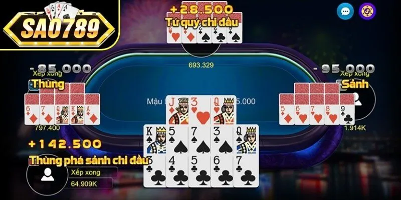 Cách tính điểm sau mỗi ván mậu binh
